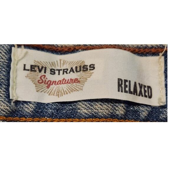 Levi Strauss Signature Jeans Men's Sz 34x31 Tapered Leg Relaxed Fit Med-Wash - Picture 6 of 9